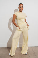 Vitality Essence Palazzo Pant - Butter