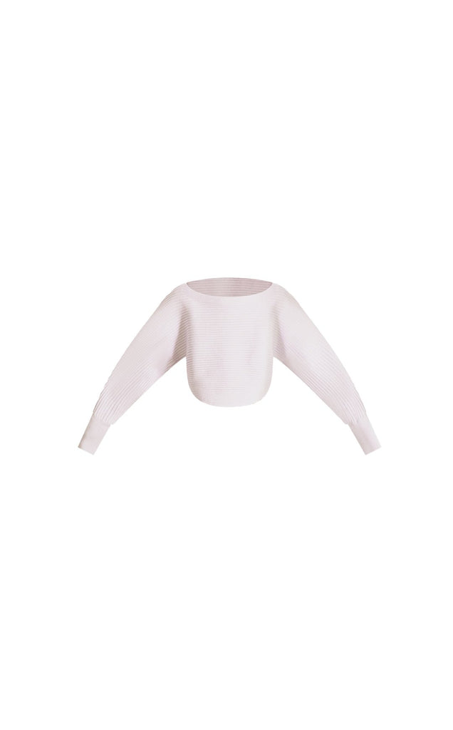 Vitality Ember Crop Sweater - Pearl