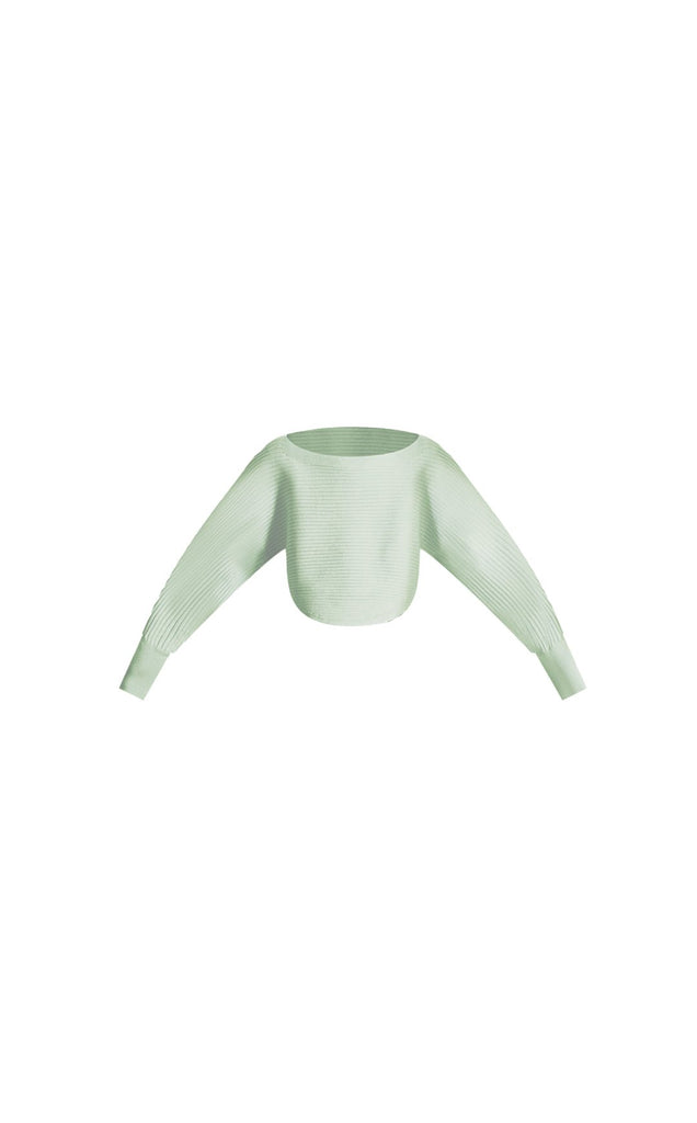 Vitality Ember Crop Sweater - Sage