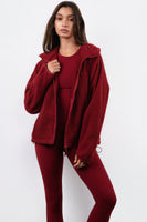 Vitality Polar Fleece Full Zip Hoodie - Scarlet
