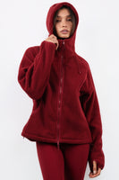 Vitality Polar Fleece Full Zip Hoodie - Scarlet