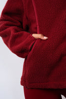 Vitality Polar Fleece Full Zip Hoodie - Scarlet