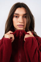 Vitality Polar Fleece Full Zip Hoodie - Scarlet