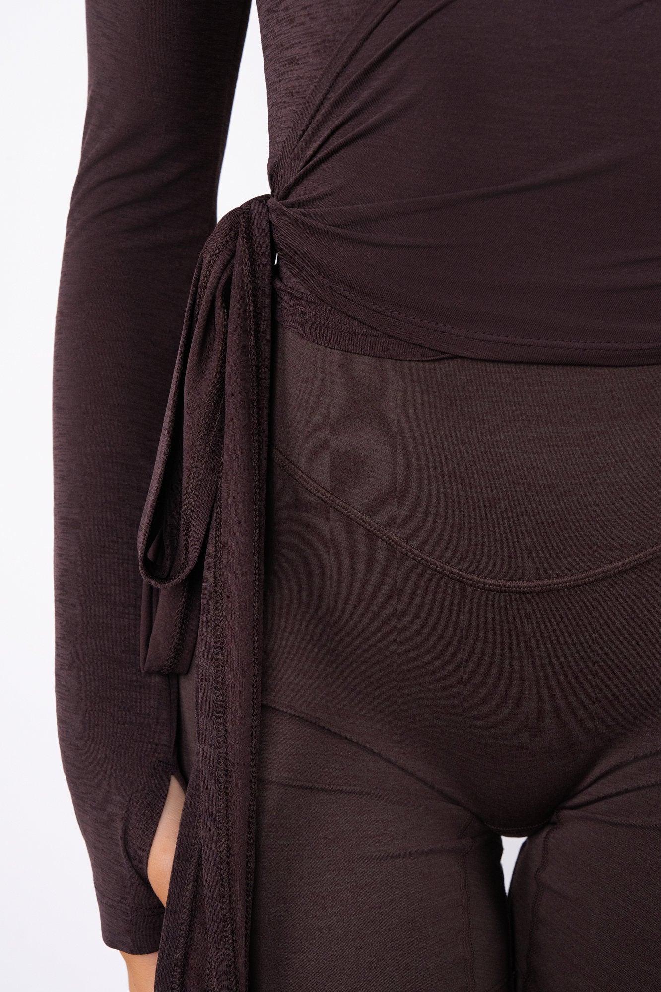 Vitality Flow Wrap Top - Espresso