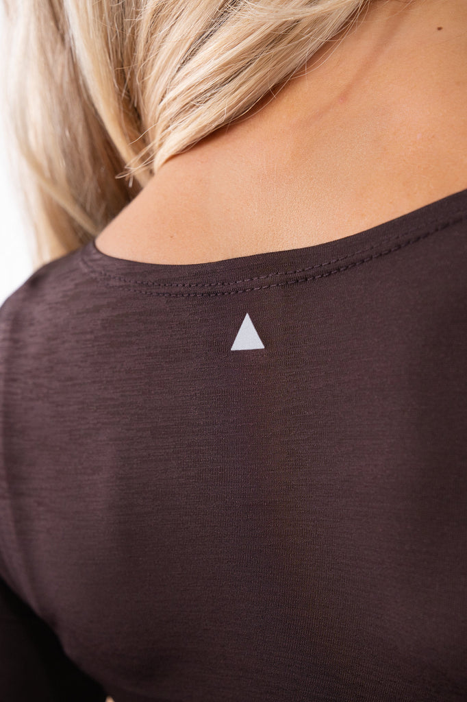 Vitality Flow Wrap Top - Espresso