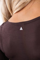 Vitality Flow Wrap Top - Espresso