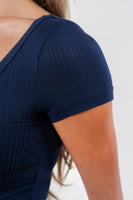 Vitality Float Rib Henley Tee - Oxford