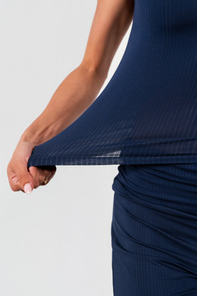 Vitality Float Rib Henley Tee - Oxford