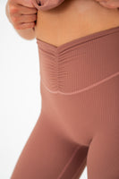 Cloud II™ Rib Cinch Wide Leg Trouser - Sepia