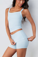 Cloud II™ Foldover Mini Short - Clear Sky Washed