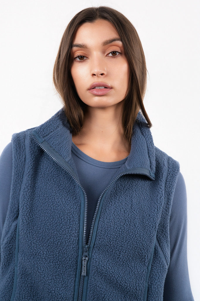 Vitality Polar Fleece Vest - Overcast