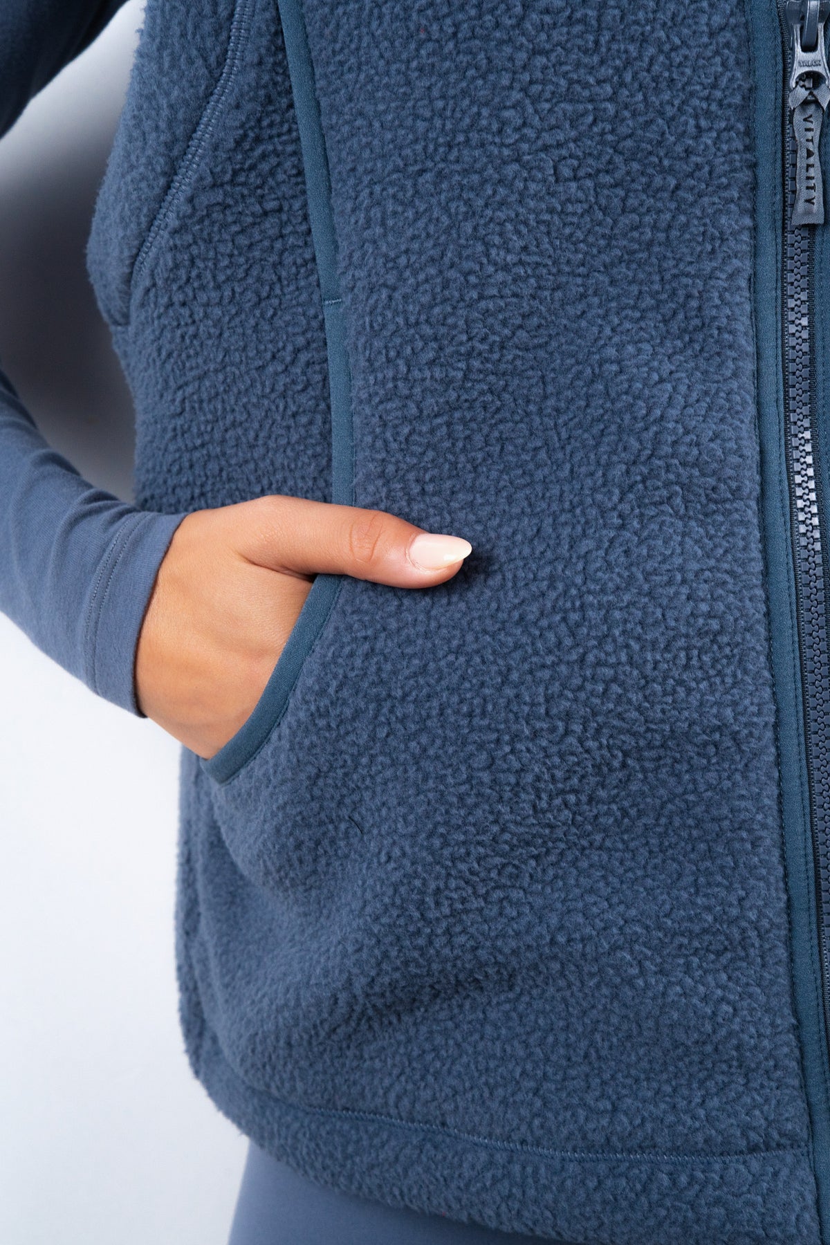 Vitality Polar Fleece Vest - Overcast