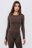 Vitality Basis® Crew Long Sleeve - Milk Chocolate