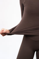 Vitality Basis® Crew Long Sleeve - Milk Chocolate