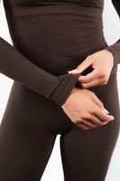Vitality Basis® Crew Long Sleeve - Milk Chocolate