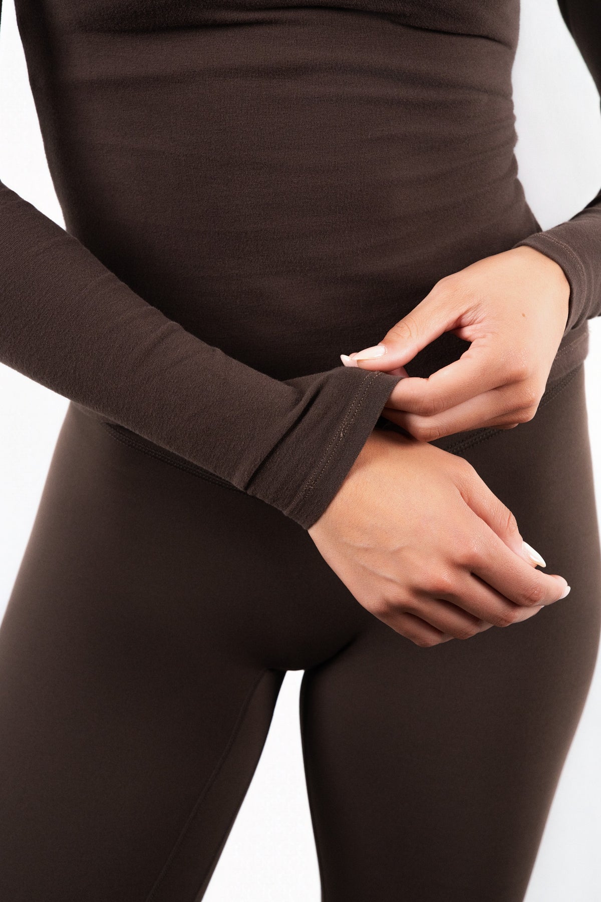 Vitality Basis® Crew Long Sleeve - Milk Chocolate