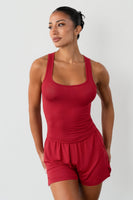 Vitality Float Rib Boxer Short - Crimson