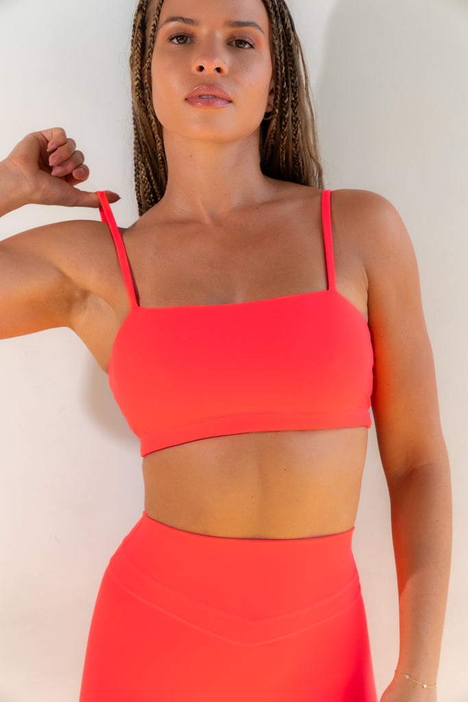 Vitality Pulse™ Bandeau Bra - Neon Coral