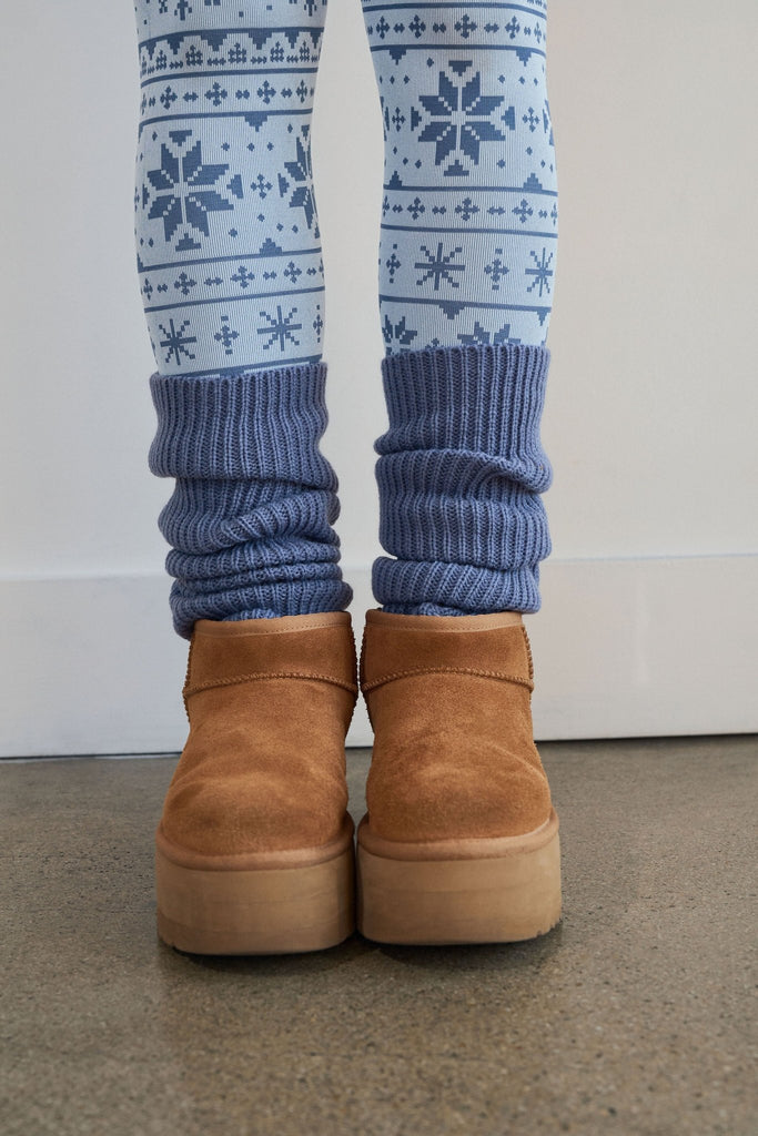 Sweater Leg Warmers - Storm