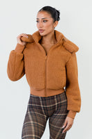 Vitality Teddy Bomber Jacket - Caramel