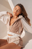 Vitality Drift Zip Windbreaker - Khaki Combo