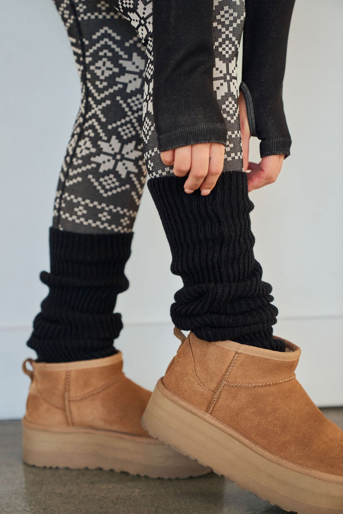 Sweater Leg Warmers - Midnight