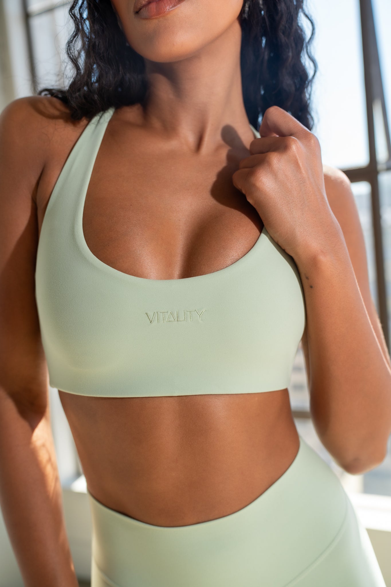 Cloud II™ Lace Up Bra - Sage