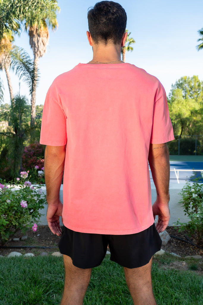 Vitality Retro Uni Tee - Neon Coral