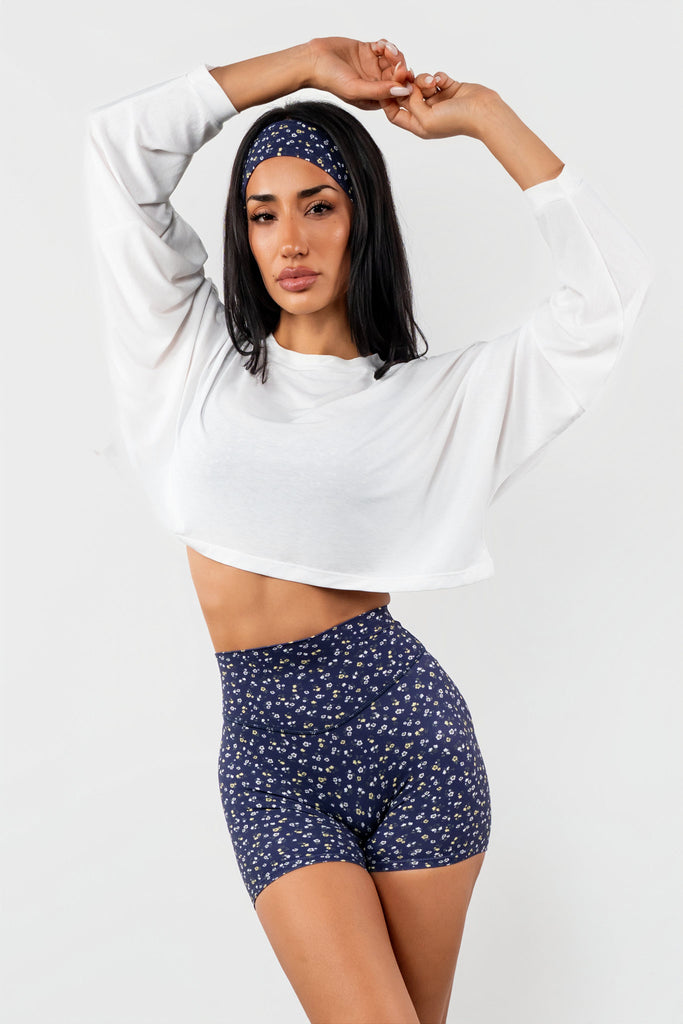 Vitality Flow Crop Long Sleeve - Snow