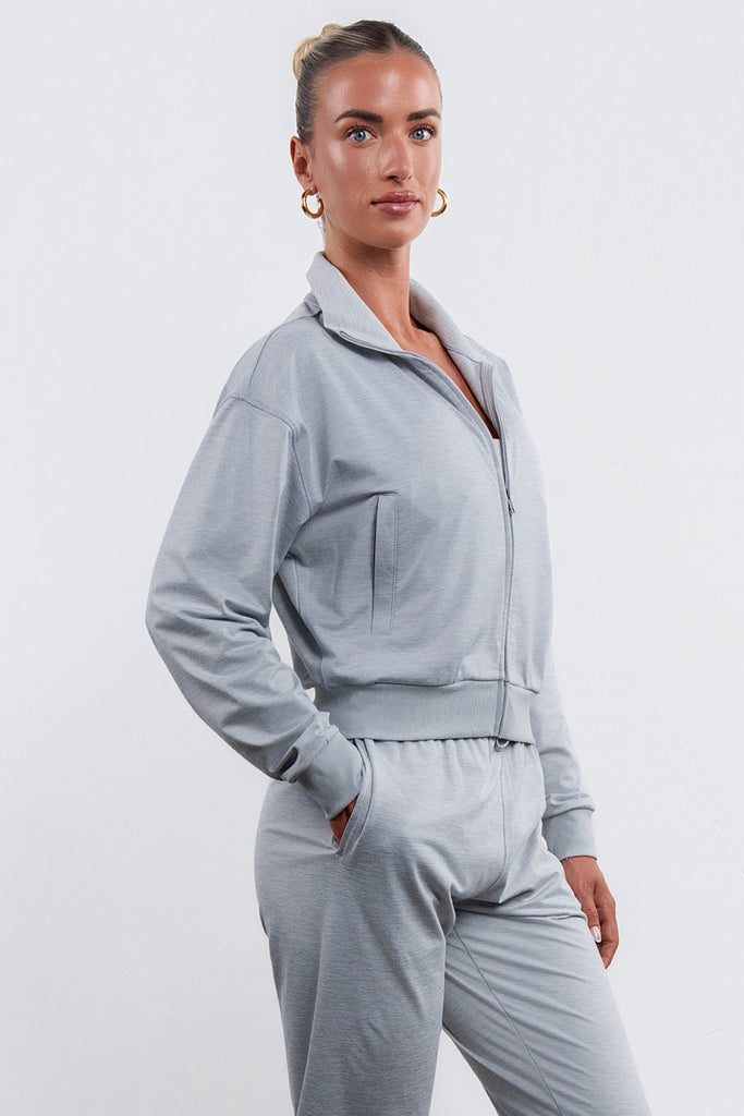 Vitality Marshmallow Zip Up Jacket - Stone Heather
