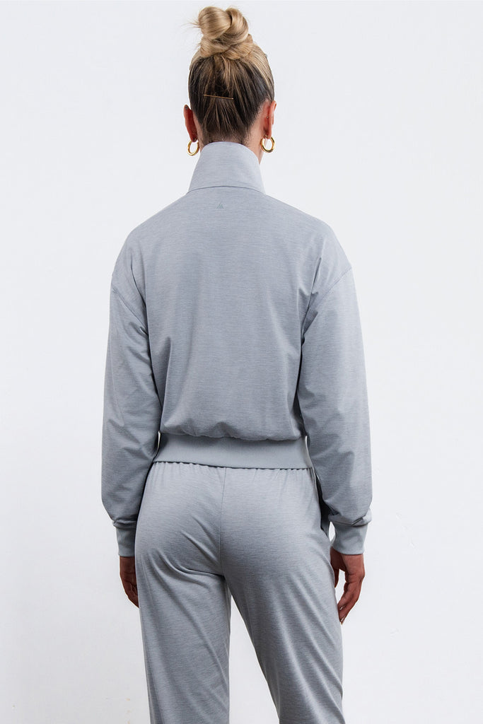 Vitality Marshmallow Zip Up Jacket - Stone Heather