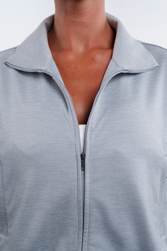 Vitality Marshmallow Zip Up Jacket - Stone Heather