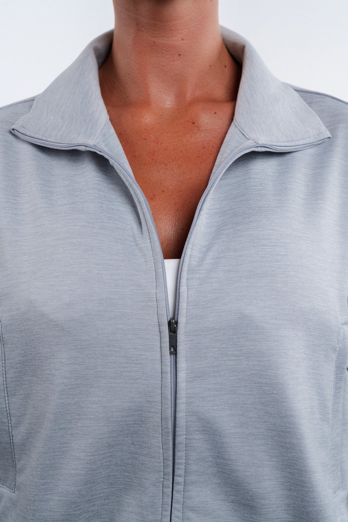 Vitality Marshmallow Zip Up Jacket - Stone Heather