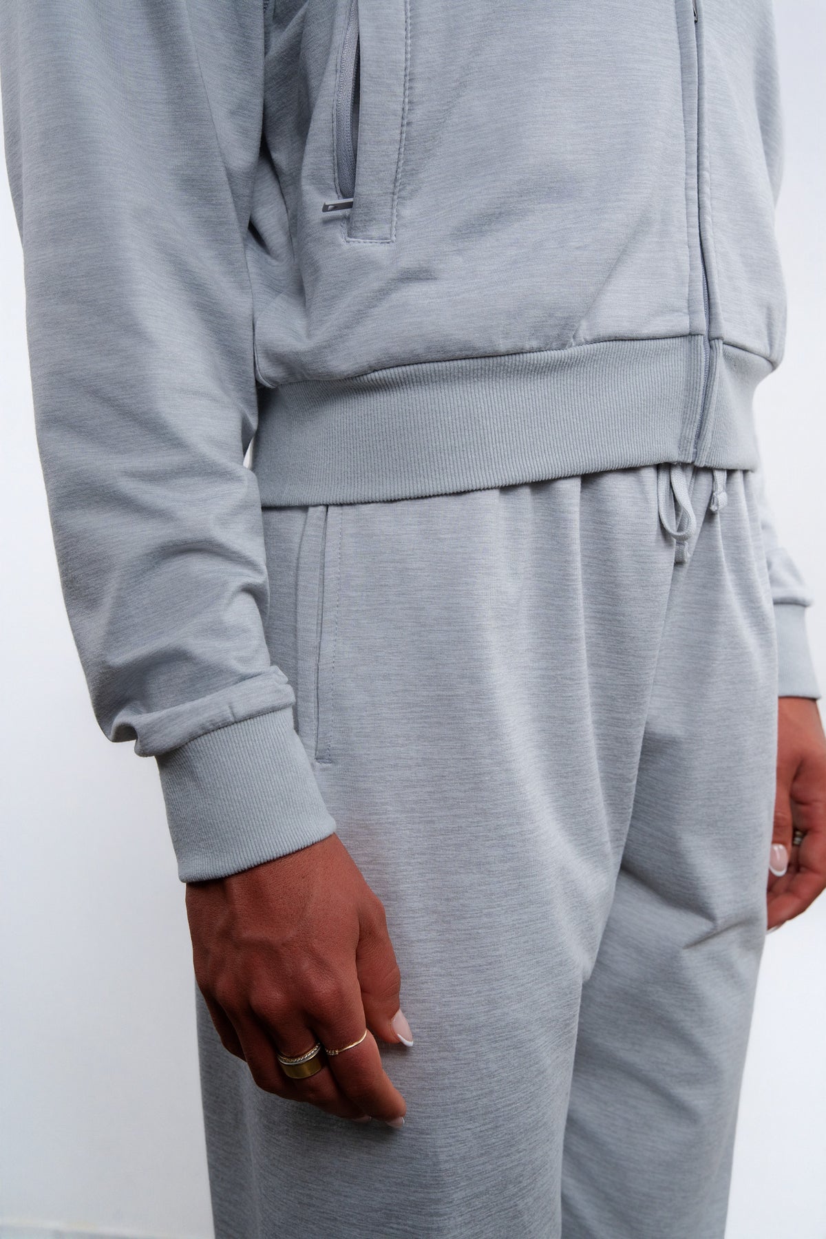 Vitality Marshmallow Zip Up Jacket - Stone Heather