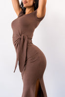 Vitality Daydream® Tie Midi Dress - Cocoa Marl