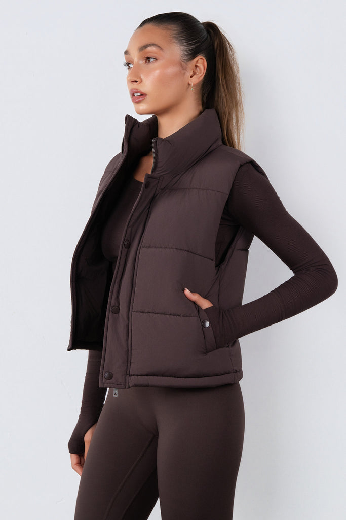 Vitality Puffer Vest - Espresso