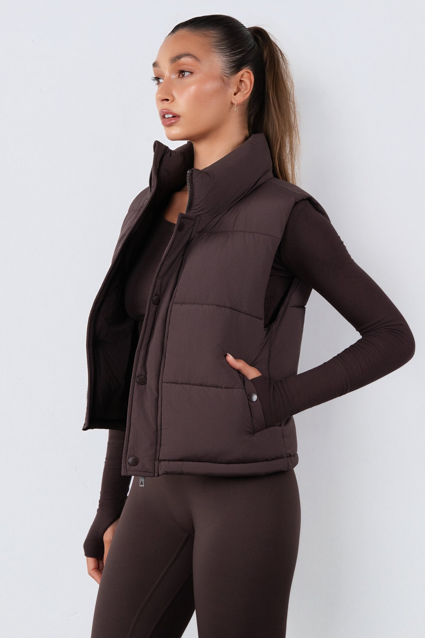 Vitality Puffer Vest - Espresso