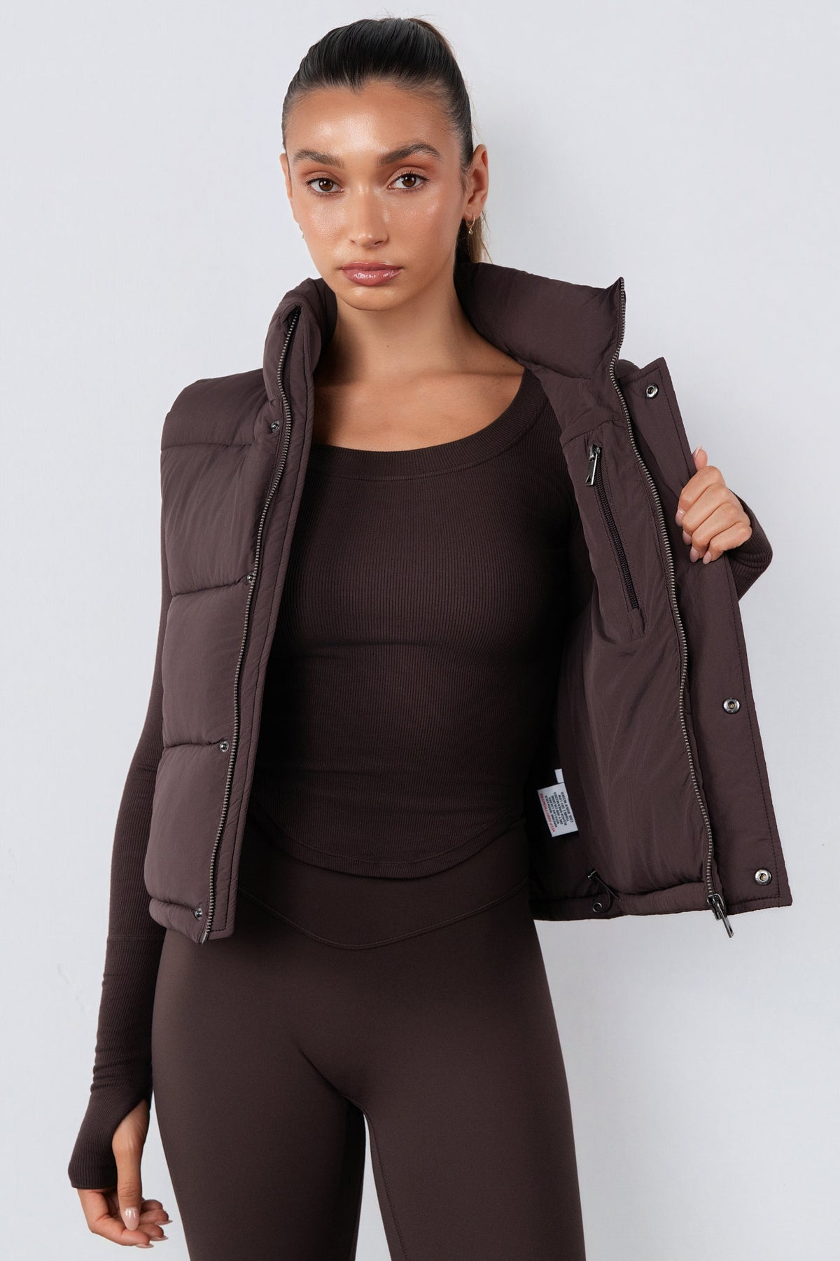 Vitality Puffer Vest - Espresso
