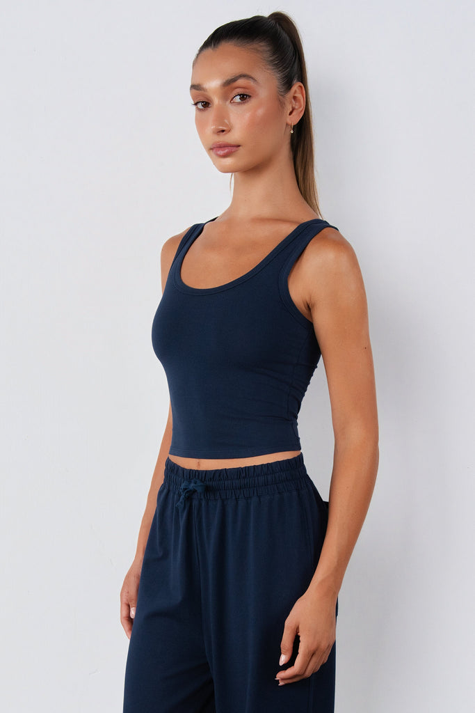 Vitality Basis® U Cropped Tank - Nocturne