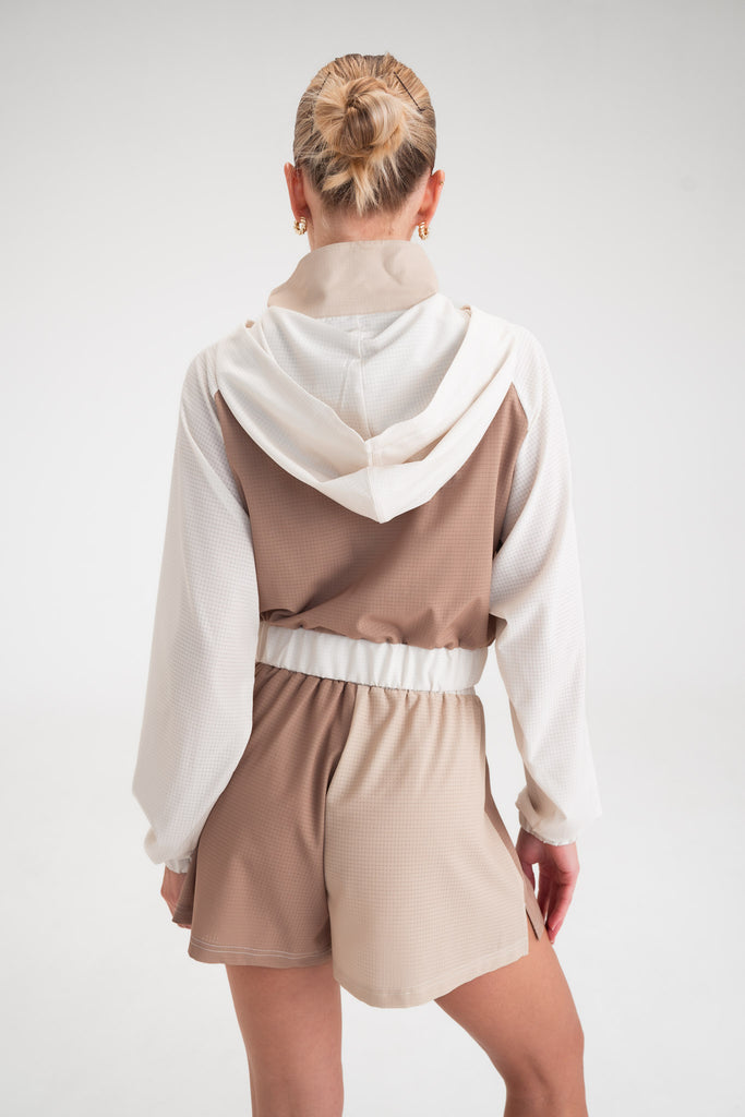 Vitality Drift Zip Windbreaker - Khaki Combo