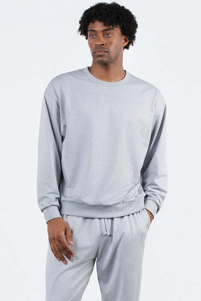 Vitality Marshmallow Men's Crewneck - Stone Heather