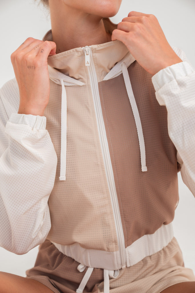 Vitality Drift Zip Windbreaker - Khaki Combo
