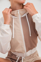 Vitality Drift Zip Windbreaker - Khaki Combo