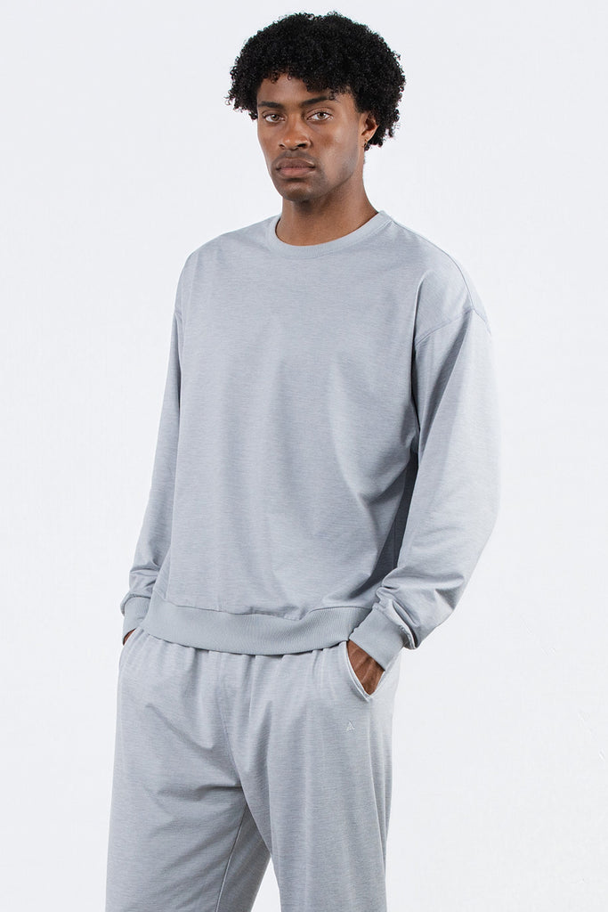 Vitality Marshmallow Men's Crewneck - Stone Heather