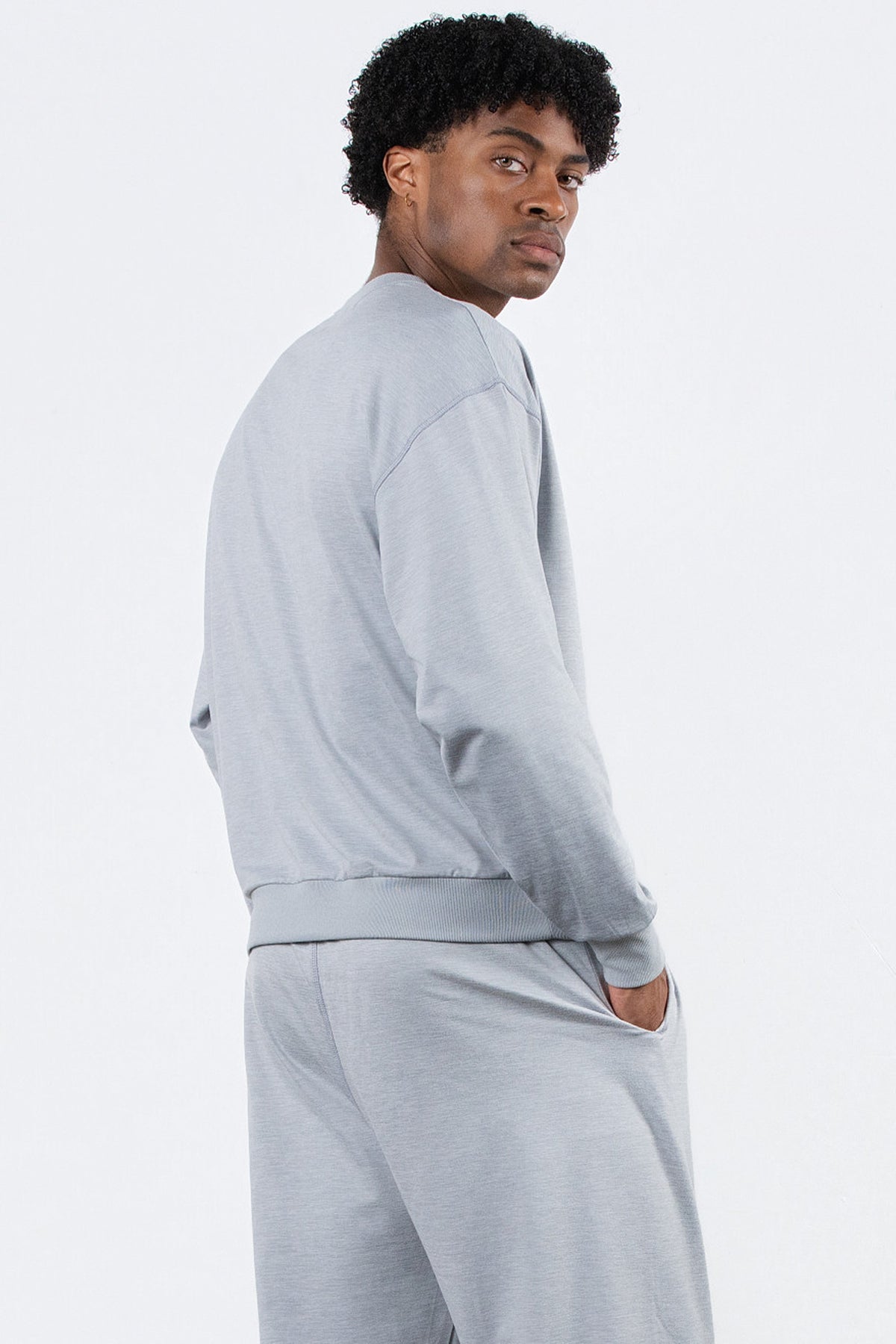 Vitality Marshmallow Men's Crewneck - Stone Heather