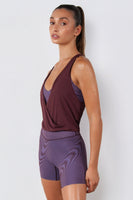 Vitality Flow Crossover Tank - Raisin