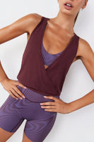 Vitality Flow Crossover Tank - Raisin