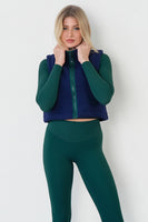 Vitality Polar Fleece Cropped Vest - Oxford