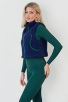 Vitality Polar Fleece Cropped Vest - Oxford