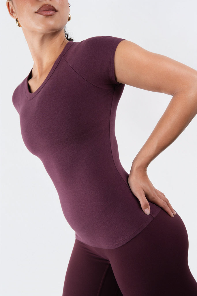 Vitality Basis® Raglan Tee - Wine